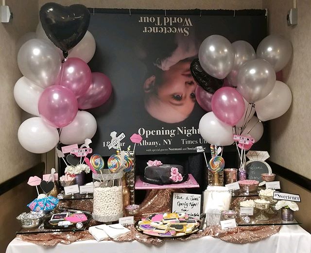 What better way to Welcome Ari and her crew than with a sweets table for the #SweetenerWorldTour!