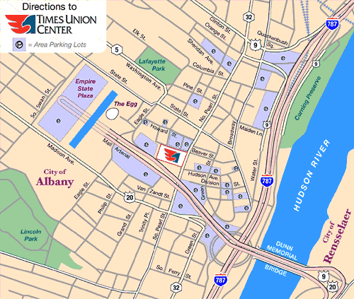Times Union Center map